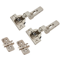 Blum CLIP Top Thick Door Soft Close Cabinet Hinge Pack - 95° - Sprung - Inset - Zinc Plated - Pair