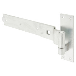 Heavy Duty Cranked Hook & Band Gate Hinge - 350 x 50mm - Galvanised - Pair