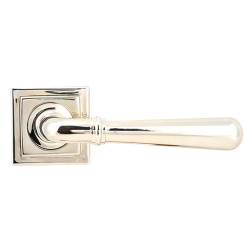 From The Anvil Polished Nickel Door Handles on Square Rose - Newbury Range
