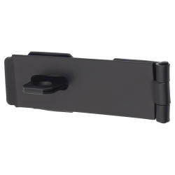 Light Duty Safety Hasp & Staple - 115mm Length - Black