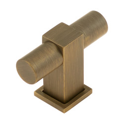 Burlington by Frelan 22.5mm Westminster T-Bar Cabinet Knob - 56 x 41mm - Antique Brass