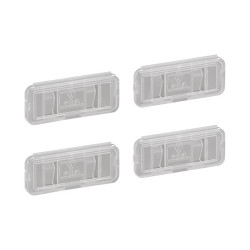 elfa Top Track System - Label Holders for Baskets & Shelves - Translucent - Pack of 4