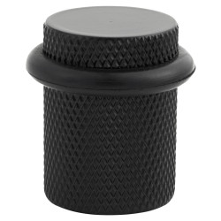 Hampstead Knurled Floor Door Stop - 22 x 30mm - Matt Black