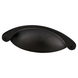 Altro Chest Drawer Cabinet Cup Handle - 64mm Centres - Matt Black