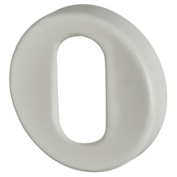 Hoppe AR600/28 Nylon Escutcheon - 52mm Diameter - Oval - Diamond White - Pair