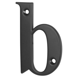 77mm Screw Fix Door Letter - b - Black