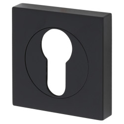 Serozzetta by Carlisle Brass Square Escutcheon - 50 x 50mm - Euro - Matt Black