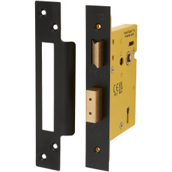 Altro Architectural 5 Lever Sashlock - 78mm Case - 57mm Backset - Square - Matt Black