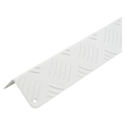 Touchpoint 900mm Aluminium Angle - Equal Sided - 50 x 50 x 1.5mm - Checker Plate 5 Bar Tread - White