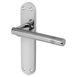 Touchpoint Polished Chrome Latch Door Handles - Bologna Range - 182 x 39mm