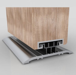 Norsound 850 Door Bottom Seal - 1500mm Length - Satin Anodised Aluminium