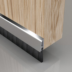 Stormguard Concealed Fixed Bottom Door Brush - 838mm Length - Brush Size 25mm - Chrome