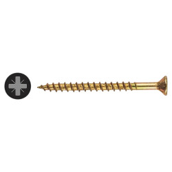 TIMCO Velocity Pozi Countersunk Wood Screws - 5.0 x 45mm - Yellow Zinc - Pack of 200