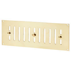 Hampstead Hit & Miss Vent - 242 x 89mm - Polished Brass