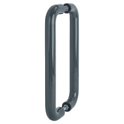 Hoppe AR602/425 Nylon D-Bar Door Pull Handle - Back to Back - 425mm c/c - Anthracite Grey