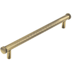 Hoxton by Frelan Thaxted 15mm Knurled T-Bar Cabinet Pull Handle - 224mm c/c - Antique Brass