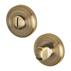 Altro Bathroom Turn & Release - 50mm Diameter - Antique Brass