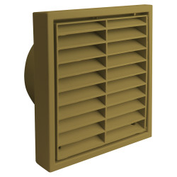 Manrose Wall Grille Fixed Shutter - 4"/100mm - Beige