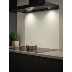 Self Adhesive Glass Kitchen Splashback - 750 x 900mm - Matt White