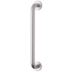 Touchpoint 19mm D-Bar Door Pull Handle on Rose - Screw Fix - 425mm Centres - Satin Stainless Steel