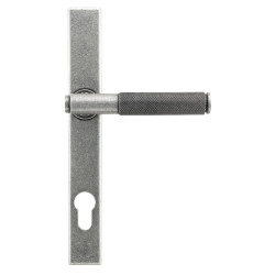 From The Anvil Brompton uPVC Slimline Knurled Multipoint Door Handle - 92mm c/c - Pewter