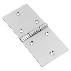 Cranked Knuckle Steel Backflap Cabinet Hinge - 75 x 170 x 2mm - Zinc Plated - Pair