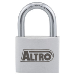 Altro Aluminium Padlock - 50mm Body - 29.5 x 28mm Shackle - Keyed to Differ