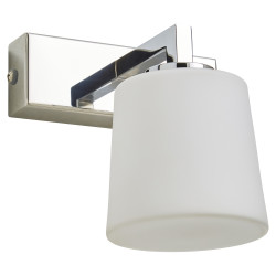 Forum Spa Parga Indoor Wall Light - Polished Chrome Fittings and Opal Glass Shade