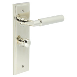 Burlington by Frelan Polished Nickel Fire Rated Bathroom Door Handles - Piccadilly - Inner 1 - 200 x 55mm