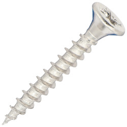 SiDAX Pozi Countersunk Wood Screws - 3.5 x 25mm - A2 Stainless Steel - Pack of 200