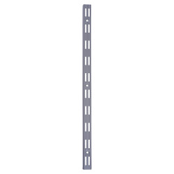 Altro Twin Slot Shelf Wall Upright - 500mm Length - Silver