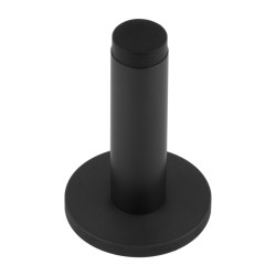 Burlington by Frelan Plain Projection Door Stop on Knurled Rose - 76mm Projection - Black