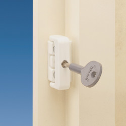 Yale 8K101M Wooden Window Lock - White - Pack of 4 with 1 Key