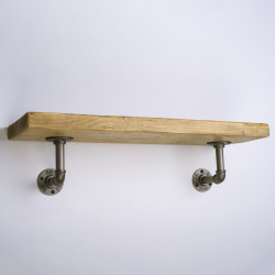 Altro 3/4" Pipe Shelf Bracket Kit - Grey - Pack of 2