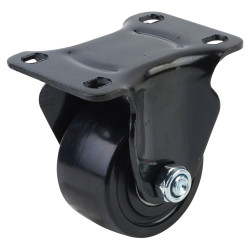 Coldene Low Level and High Load Castor - Fixed - 250kg Max Weight - 75mm Diameter - Black