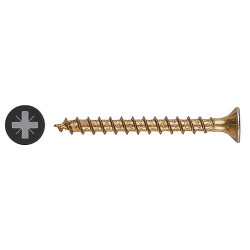 SPAX Yellox Pozi Countersunk Wood Screws - 4.5 x 35mm - Yellow Zinc - Pack of 200