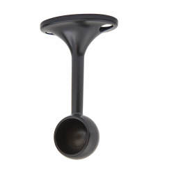 Rothley 19mm Hanging Rail End Bracket - Black - Pack of 2
