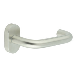 CRES by Frelan CR-106 uPVC Multipoint Door Handle on Oval Rose - Satin Stainless Steel
