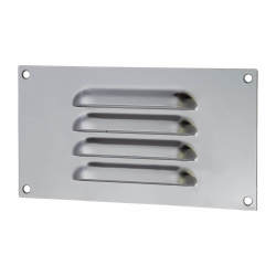 Altro Hooded Louvre Vent - 165 x 89mm - 1672mm² Free Air Flow - Satin Chrome