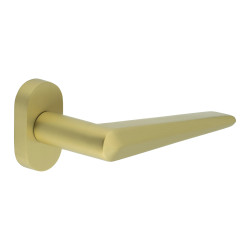 CRES by Frelan CR-107 uPVC Multipoint Door Handle on Oval Rose - Satin Brass