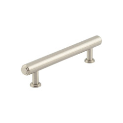 Burlington by Frelan Belgrave 18mm Stepped T-Bar Cabinet Pull Handle - 128mm c/c - Satin Nickel