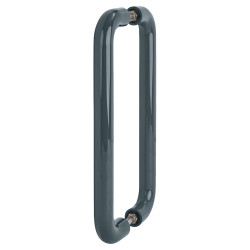 Hoppe AR602/600 Nylon D-Bar Door Pull Handle - Back to Back - 600mm c/c - Anthracite Grey