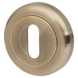 Altro Escutcheon - 48mm Diameter - Keyhole - Antique brass