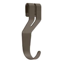 elfa Top Track System - Click In Ventilated Wire Shelf Hooks - 81 x 23 x 30mm - Graphite - Pack of 3