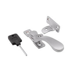 Hampstead Victorian Locking Wedge Casement Window Fastener - Reversible - Soft Satin Chrome