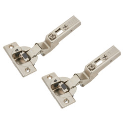Blum CLIP Top Soft Close Cabinet Hinge - -45° - Overlay - Zinc Plated - Pair