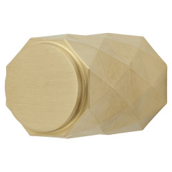 Alexander & Wilks Diamond Cut Cylinder Cabinet Knob - 20mm Diameter - PVD Satin Brass