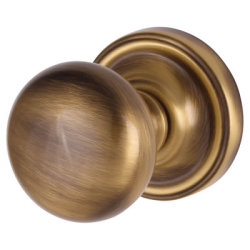 Heritage Brass by M Marcus Antique Brass Mortice Door Knob - 62mm Rose Diameter - Hampstead Range