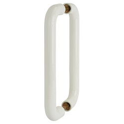 Hoppe AR602/300 Nylon D-Bar Door Pull Handle - Back to Back - 300mm c/c - Diamond White