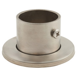 Rothley 32mm Tube Hanging Rail End Socket with Locking Grub Screw - Brushed Stainless Steel
